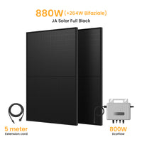 EcoFlow Balkonkraftwerk Set, 880/890Wp Bifaziale Solarmodule, 800W Wechselrichter