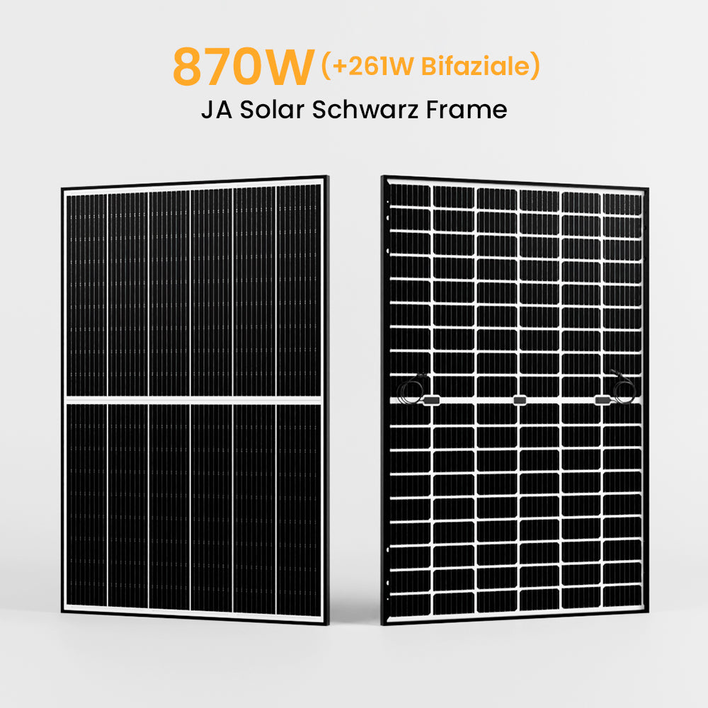 JA Solar 435Wp Black Frame Paneel Bifaziale N-Doppelglas-Monomodul Solarmodul deal