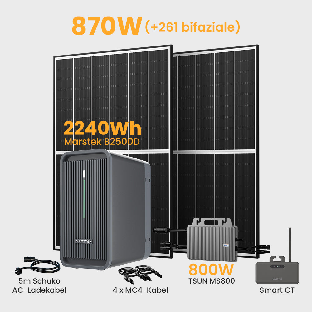 Marstek B2500-D Batteriespeicher für Balkonkraftwerk, 2240Wh