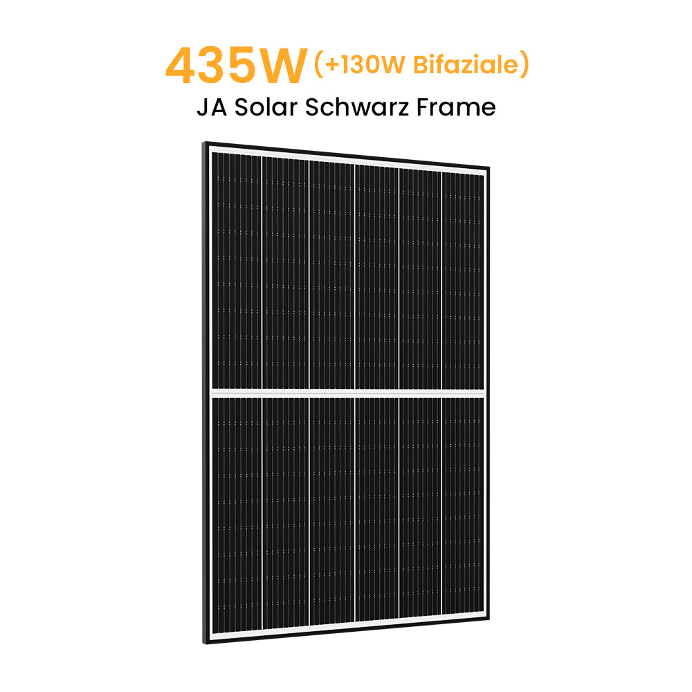 JA Solar 435Wp Black Frame Paneel Bifaziale N-Doppelglas-Monomodul Solarmodul deal