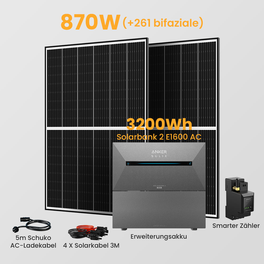 Anker Solarbank 2 E1600 AC + Smarter Zähler