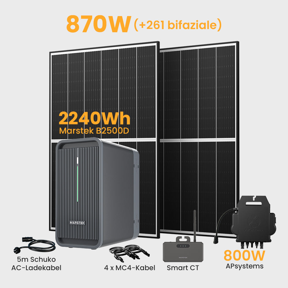 Marstek B2500-D Batteriespeicher für Balkonkraftwerk, 2240Wh