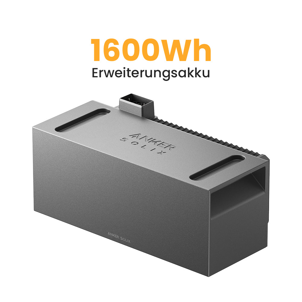 Anker Solix Solarbank 2 E1600 Pro 1600Wh Balkonkraftwerk Set, 870/880/1740/1760W Bifaziale Solarmodule, mit Smarter Zähler