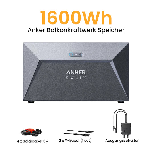 Anker SOLIX Solarbank E1600, 800W Growatt/Apsystems, 870/880 Bifaziale Solarmodule