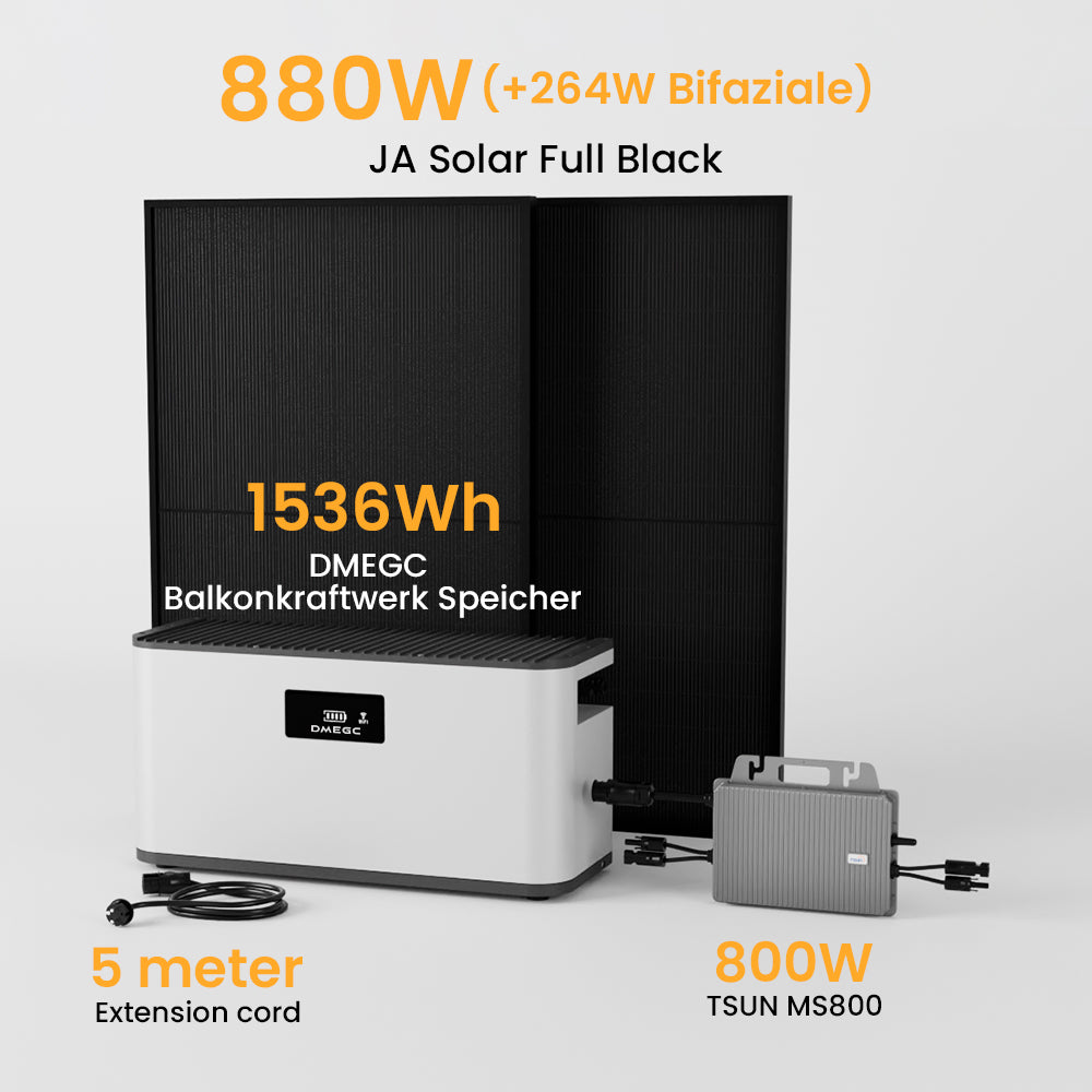 DMEGC M01 Batteriespeicher 1560Wh, mit TSUN 800W Wechselrichter