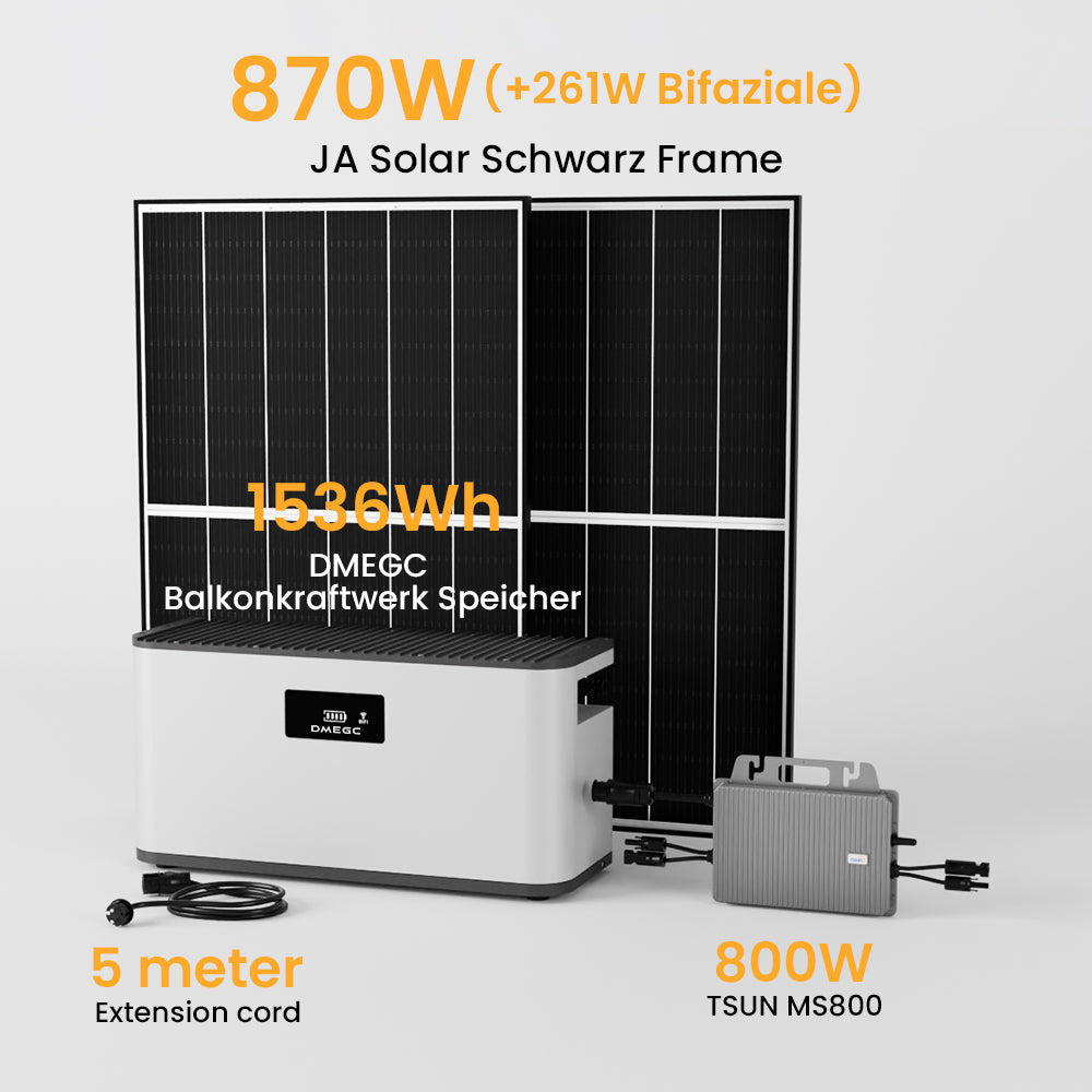 DMEGC M01 Batteriespeicher 1560Wh, mit TSUN 800W Wechselrichter