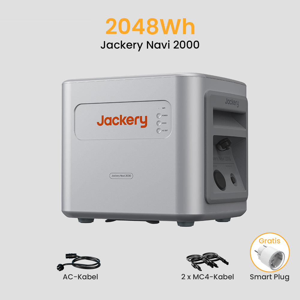 Jackery Navi 2000 Balkonkraftwerk mit Speicher, 2048-8192Wh Solarspeicher