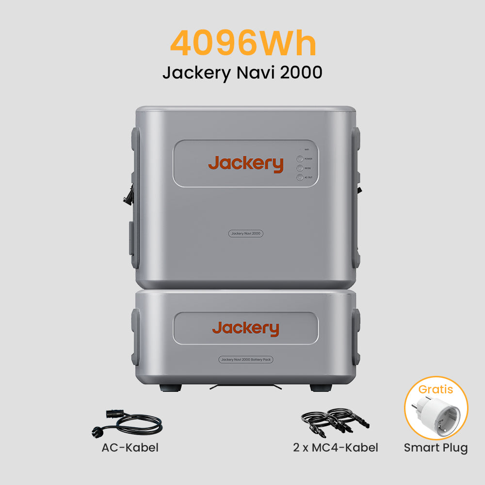 Jackery Navi 2000 Balkonkraftwerk mit Speicher, 2048-8192Wh Solarspeicher