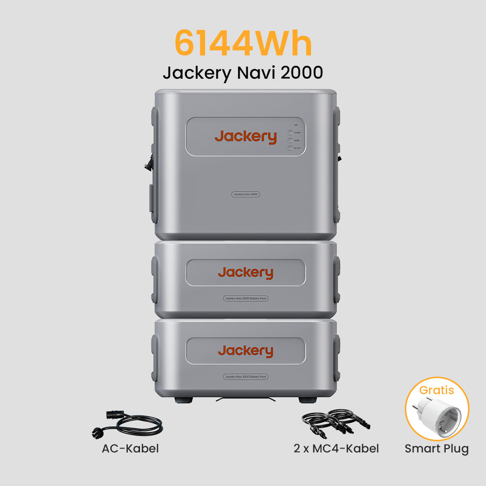 Jackery Navi 2000 Balkonkraftwerk mit Speicher, 2048-8192Wh Solarspeicher