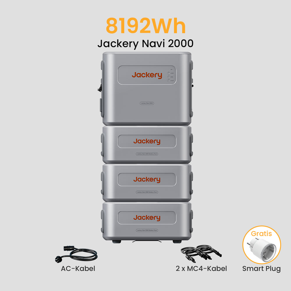 Jackery Navi 2000 Balkonkraftwerk mit Speicher, 2048-8192Wh Solarspeicher